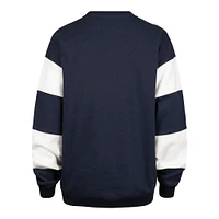 Women's '47 Navy Pittsburgh Penguins Eephus Barred Pullover Sweatshirt