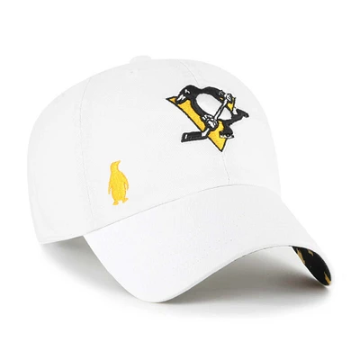 Chapeau réglable blanc Pittsburgh Penguins Confetti Clean Up '47 pour femmes