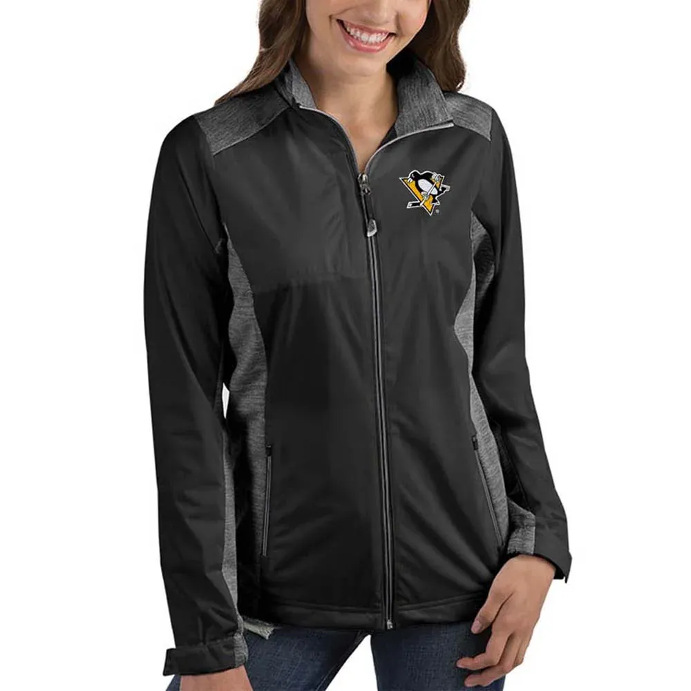 Women's Antigua White/Black Pittsburgh Steelers Guide Full-Zip Jacket