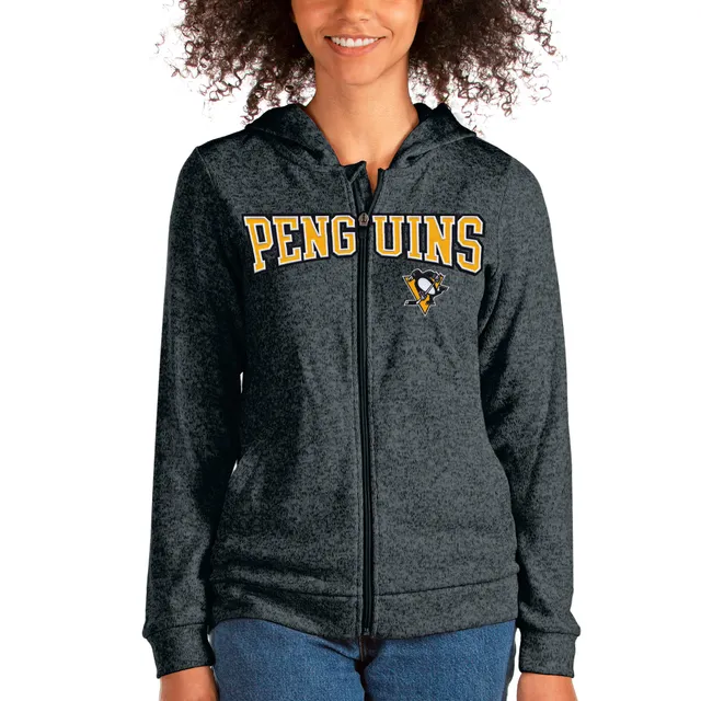 Antigua Pittsburgh Penguins Black Victory Cardigan