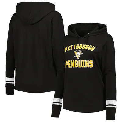 Pittsburgh Penguins Women's Colorblock Pullover Hoodie Jacket - Black