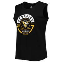 Women's Black Pittsburgh Penguins Plus Tank Top