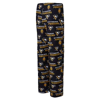 Women's Concepts Sport Black Pittsburgh Penguins Zest Allover Print Knit Pants