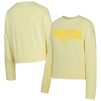 Sweat-shirt tri-mélange ton sur Concepts Sport Yellow Pittsburgh Penguins pour femme