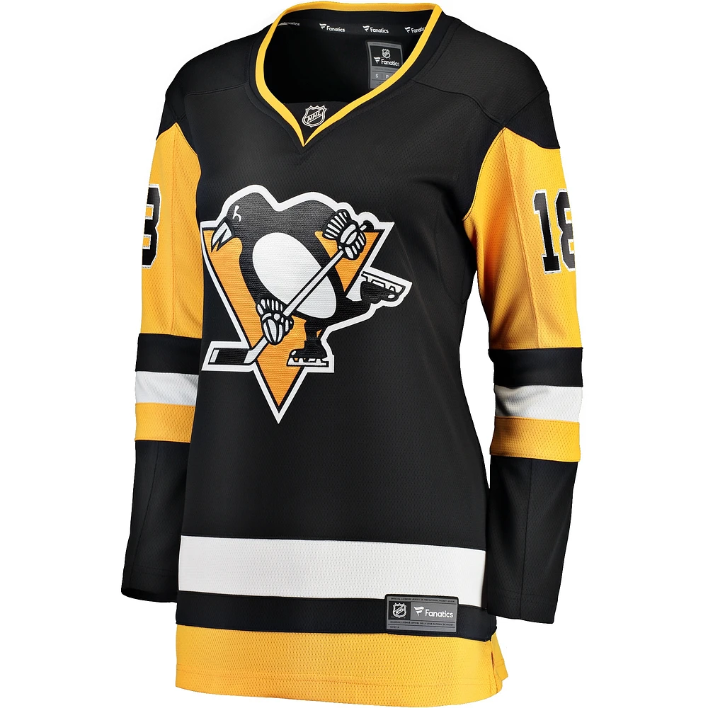 Maillot de joueur échappé à domicile Andreas Johnsson Fanatics pour femmes, noir, Pittsburgh Penguins