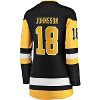 Maillot de joueur échappé à domicile Andreas Johnsson Fanatics pour femmes, noir, Pittsburgh Penguins