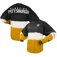 Women's Fanatics Black/Gold Pittsburgh Penguins Ombre Long Sleeve T-Shirt