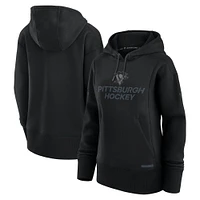 Women's Fanatics  Black Pittsburgh Penguins Authentic Pro Rink Fleece Full-Zip Jacket