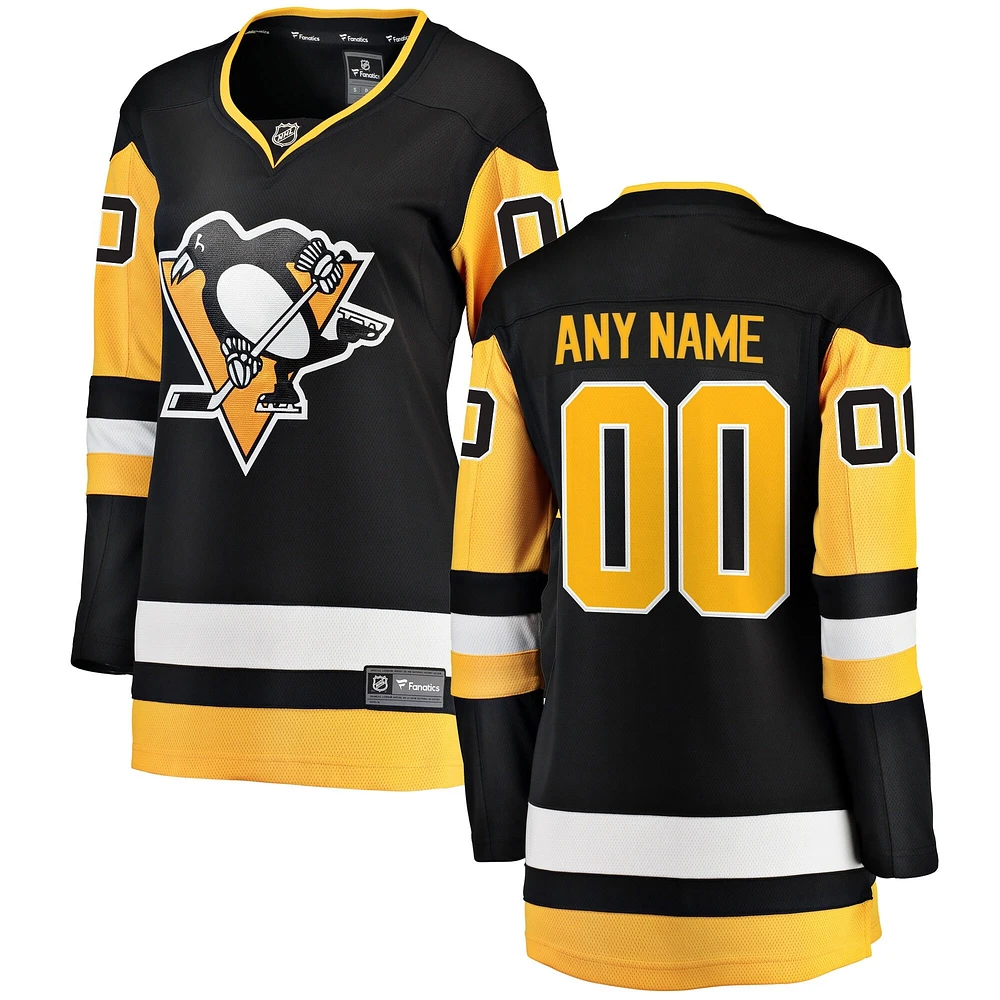 Women's Fanatics Black Pittsburgh Penguins Breakaway - Custom Jersey