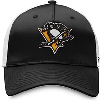 Casquette de camionneur Snapback exclusive aux Penguins de Pittsburgh Fanatics pour femmes noires