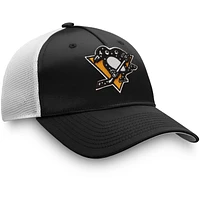 Casquette de camionneur Snapback exclusive aux Penguins de Pittsburgh Fanatics pour femmes noires