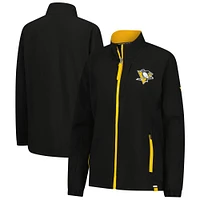 Women's Fanatics Black Pittsburgh Penguins Full-Zip Coaches Jacket