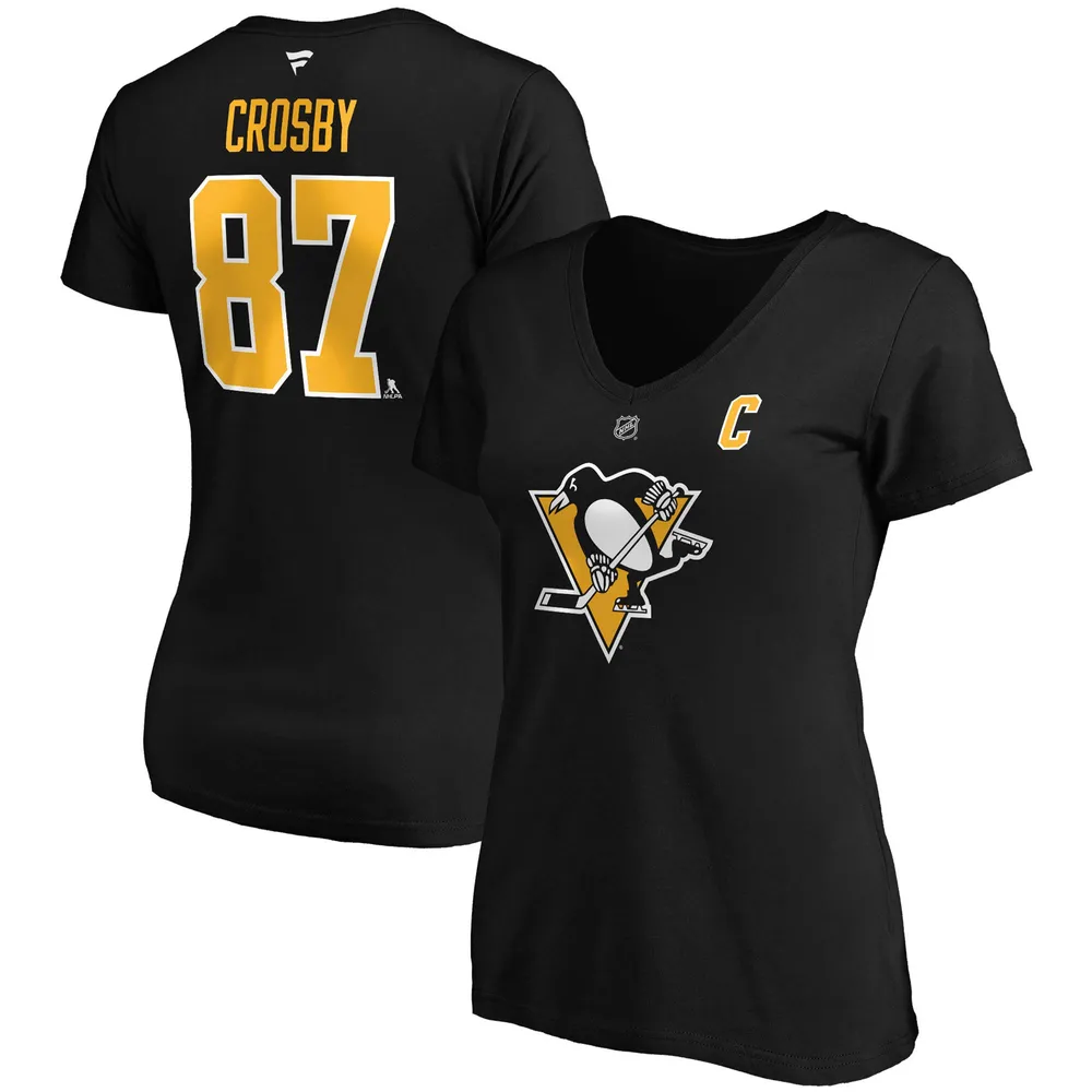 Lids Sidney Crosby Penguins Fanatics Branded Women's Plus & Number V-Neck - Black | Brazos Mall