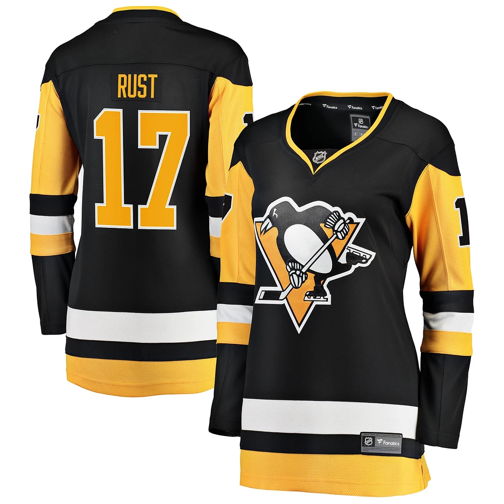 Fanatics pour femmes Bryan Rust noir Pittsburgh Penguins Premier Breakaway Player - Maillot