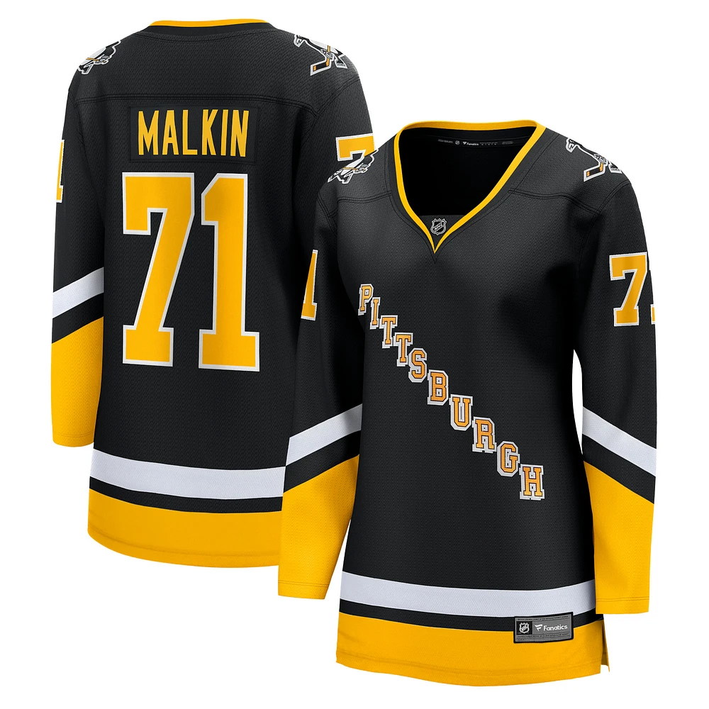 Fanatics pour femmes Evgeni Malkin Noir Pittsburgh Penguins Alternate Premier Breakaway Player Maillot