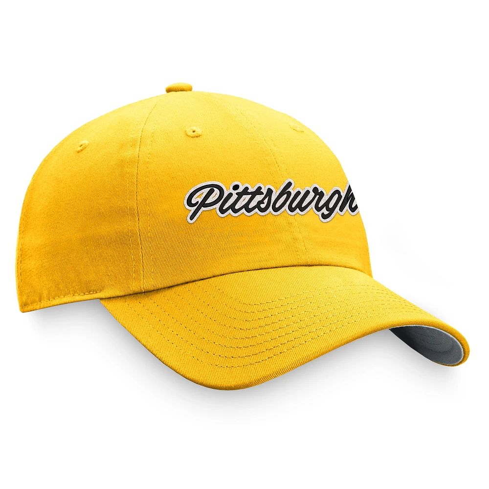 Women's Fanatics Gold  Pittsburgh Penguins Breakaway Adjustable Hat