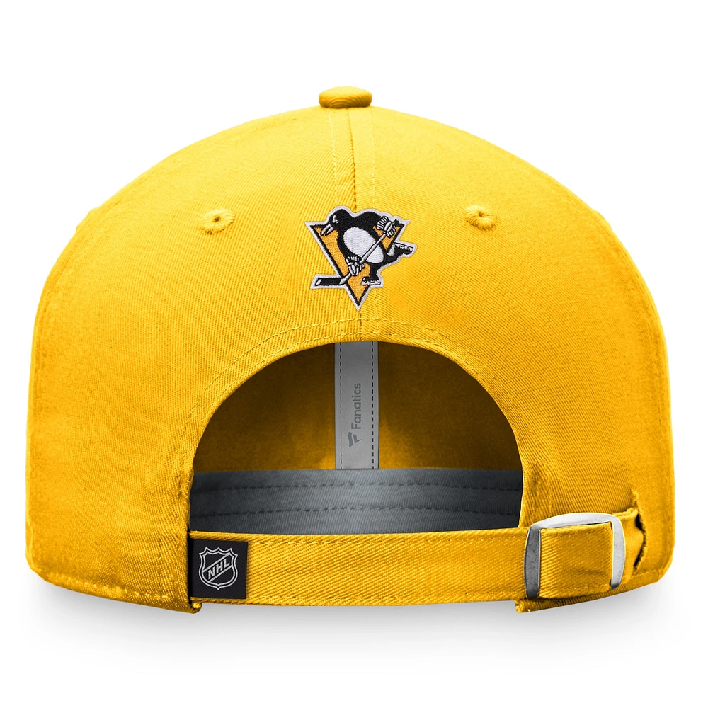 Casquette réglable Breakaway Fanatics Gold Pittsburgh Penguins pour femmes