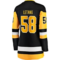 Fanatics Kris Letang pour femmes - Maillot de joueur échappé à domicile des Penguins Pittsburgh, noir