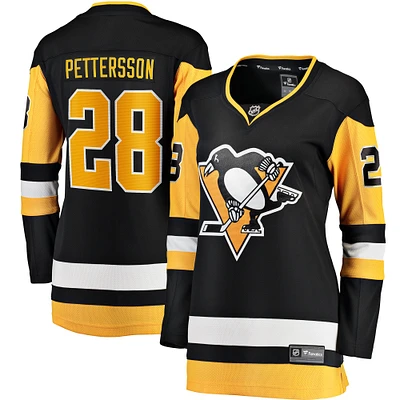 Women's Fanatics Marcus Pettersson Black Pittsburgh Penguins Home Breakaway Player Jersey