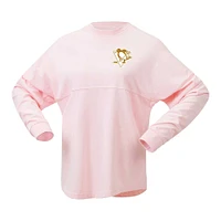 Women's Fanatics Pink Pittsburgh Penguins Spirit Jersey Long Sleeve T-Shirt