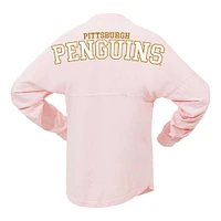 Women's Fanatics Pink Pittsburgh Penguins Spirit Jersey Long Sleeve T-Shirt