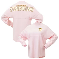 Women's Fanatics Pink Pittsburgh Penguins Spirit Jersey Long Sleeve T-Shirt