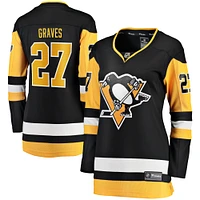 Women's Fanatics Ryan Graves Black Pittsburgh Penguins Home Breakaway Player Jersey