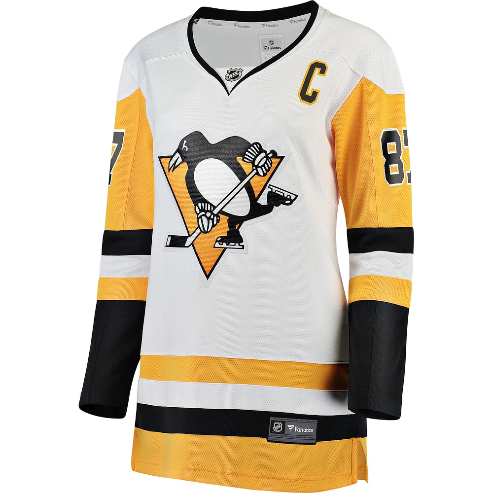 Women's Fanatics Sidney Crosby White Pittsburgh Penguins Premier Breakaway Player Jersey