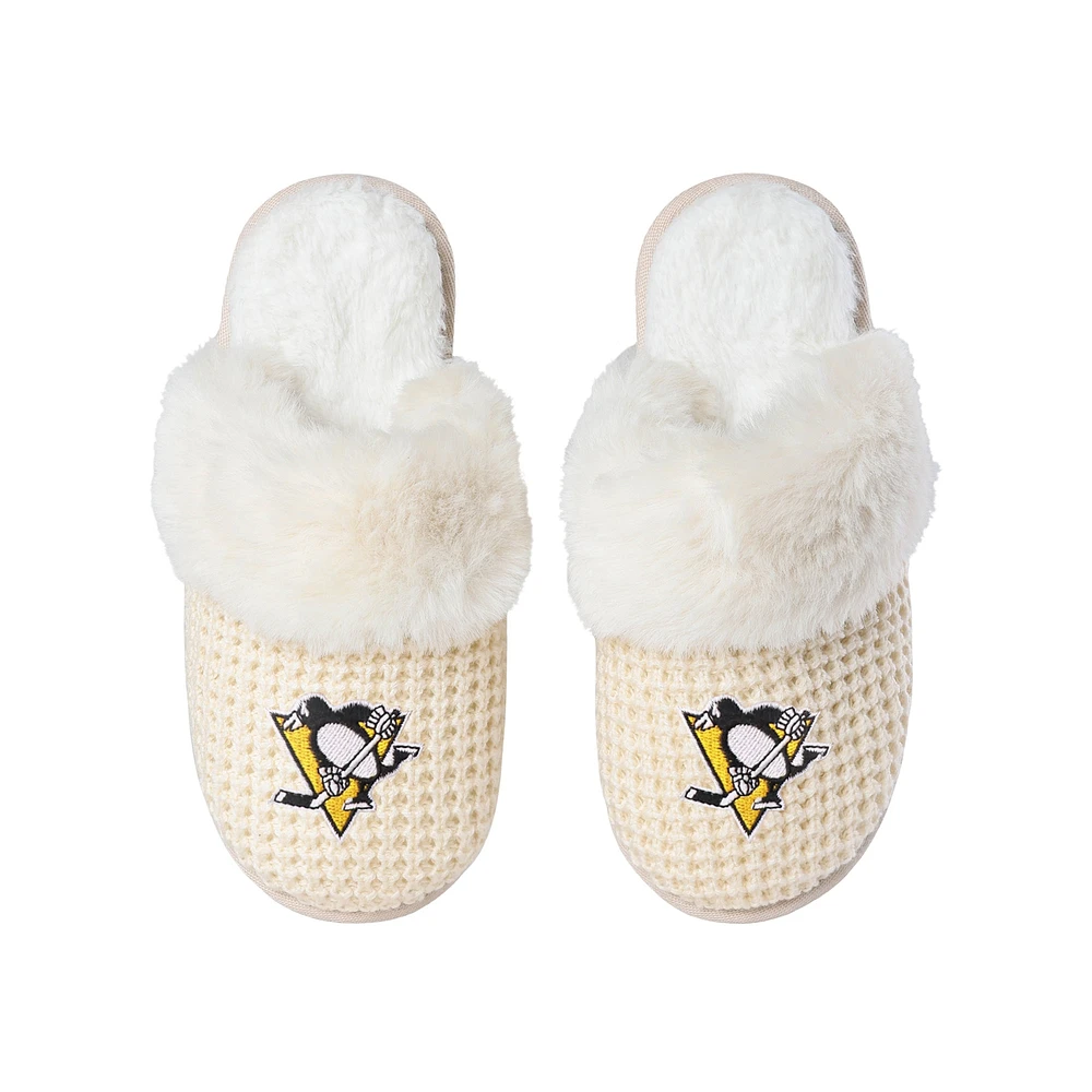 Pantoufles à dos ouvert FOCO Pittsburgh Penguins pour femmes