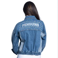 Women's G-III Sports by Carl Banks Pittsburgh Penguins Buzzer Beater Button-Up Denim Jacket