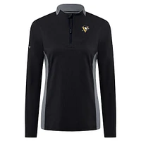 Haut à glissière quart de tour Moxie Insignia Core pour femme des Penguins Pittsburgh Levelwear, noir