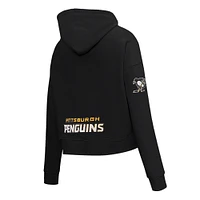 Women's Pro Standard Black Pittsburgh Penguins Classic Chenille Pullover Hoodie