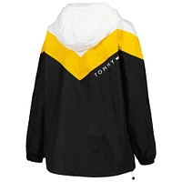 Women's Tommy Hilfiger Black/Gold Pittsburgh Penguins Staci Half-Zip Windbreaker Jacket