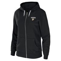 Women's WEAR by Erin Andrews Black Pittsburgh Penguins Sponge Fleece Full-Zip Hoodie