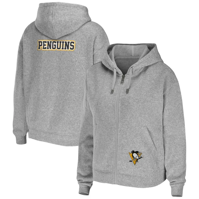 Women's WEAR by Erin Andrews Gray Pittsburgh Steelers Full-Zip Hoodie