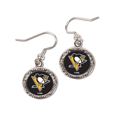 Pittsburgh Penguins WinCraft Women's New Logo Round Dangle Earrings