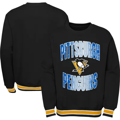 Pittsburgh Penguins Youth Classic Blueliner Pullover Sweatshirt - Black