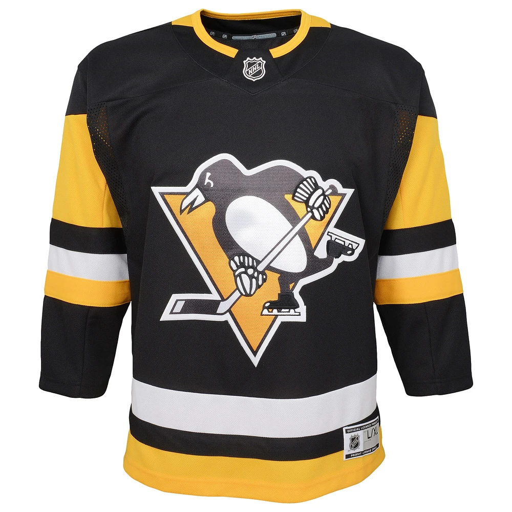 Youth Black Pittsburgh Penguins Home Premier Blank Jersey