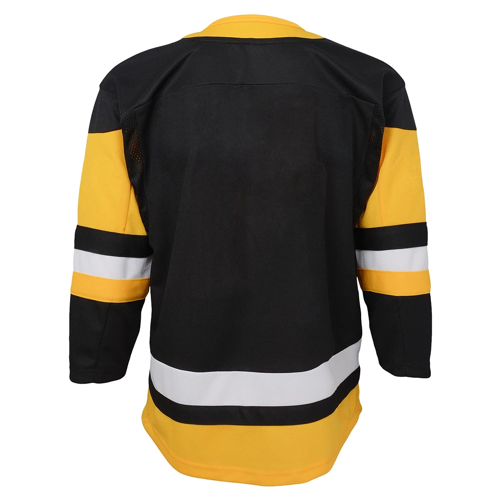 Youth Black Pittsburgh Penguins Home Premier Blank Jersey