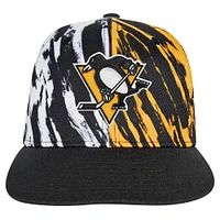 Casquette snapback à visière plate noire pour jeunes Penguins de Pittsburgh Propel