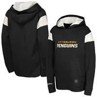 Sweat à capuche léger et thermique noir pour jeunes Penguins de Pittsburgh