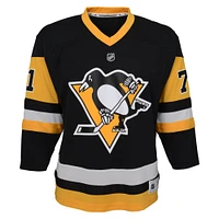 Maillot de joueur réplique à domicile des Penguins Pittsburgh noir Evgeni Malkin pour jeunes