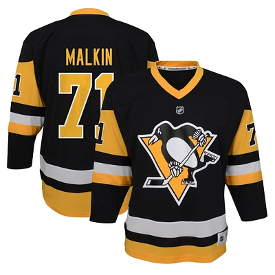 Maillot de joueur réplique à domicile des Penguins Pittsburgh noir Evgeni Malkin pour jeunes