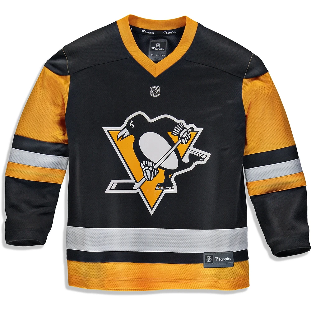 Fanatiques de la jeunesse marque Black Pittsburgh Penguins Home Replica - Maillot vierge