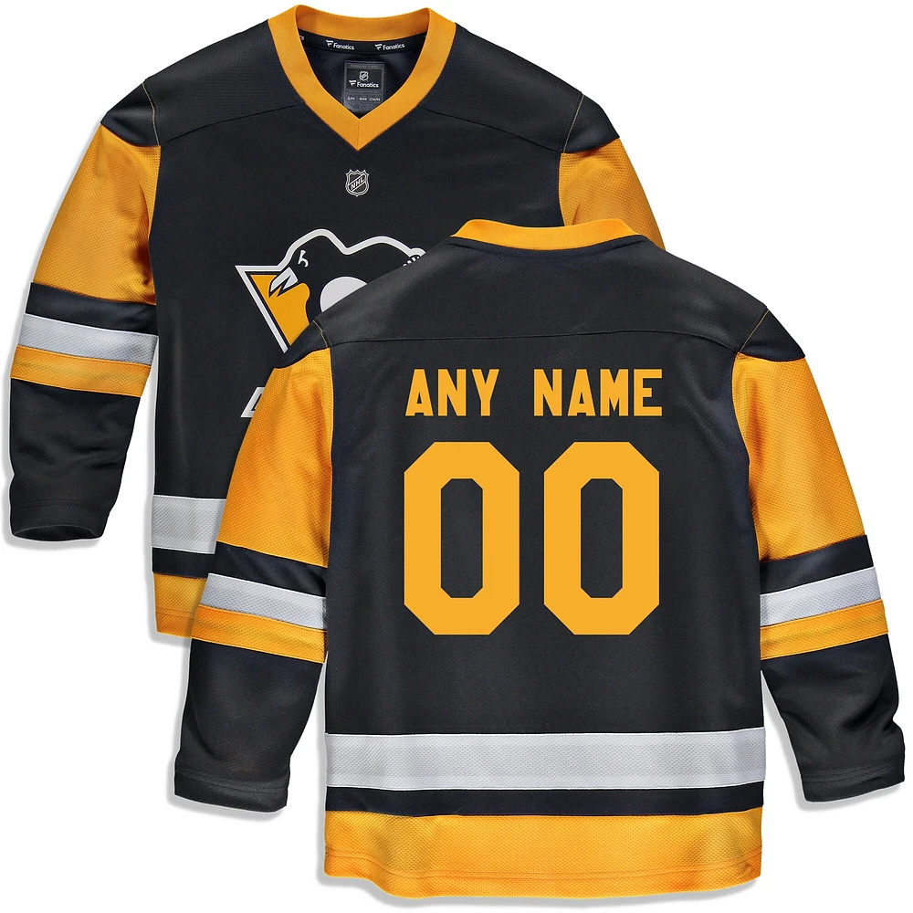 Youth Fanatics Branded Black Pittsburgh Penguins Home Replica - Maillot personnalisé