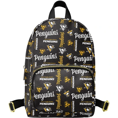 Mini sac à dos noir FOCO Pittsburgh Penguins Repeat Brooklyn pour jeunes