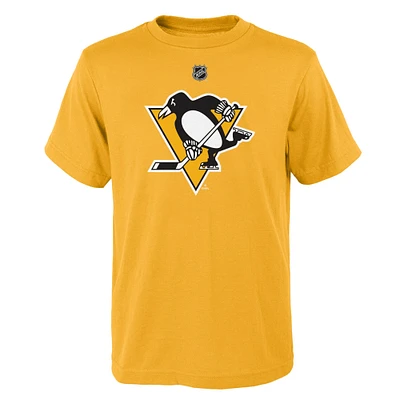 T-shirt doré avec logo principal des Penguins de Pittsburgh pour jeunes