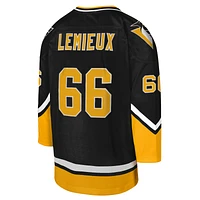 Youth Mitchell & Ness Mario Lemieux Gold Pittsburgh Penguins 1992/93 Captain Patch Blue Line Player Jersey