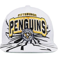 Casquette Snapback After Shock blanche des Penguins de Pittsburgh pour jeunes Mitchell & Ness