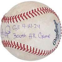 Andrew McCutchen Pittsburgh Pirates Autographed Game-Used Baseball vs. Philadelphia Phillies on April 14, 2024 with "GU 4-14-24" and "300th HR Game" Inscriptions